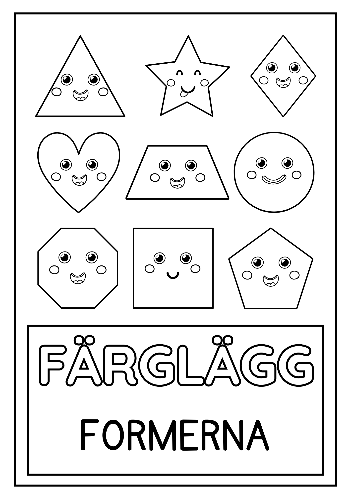 Färglägg formerna - Häfte