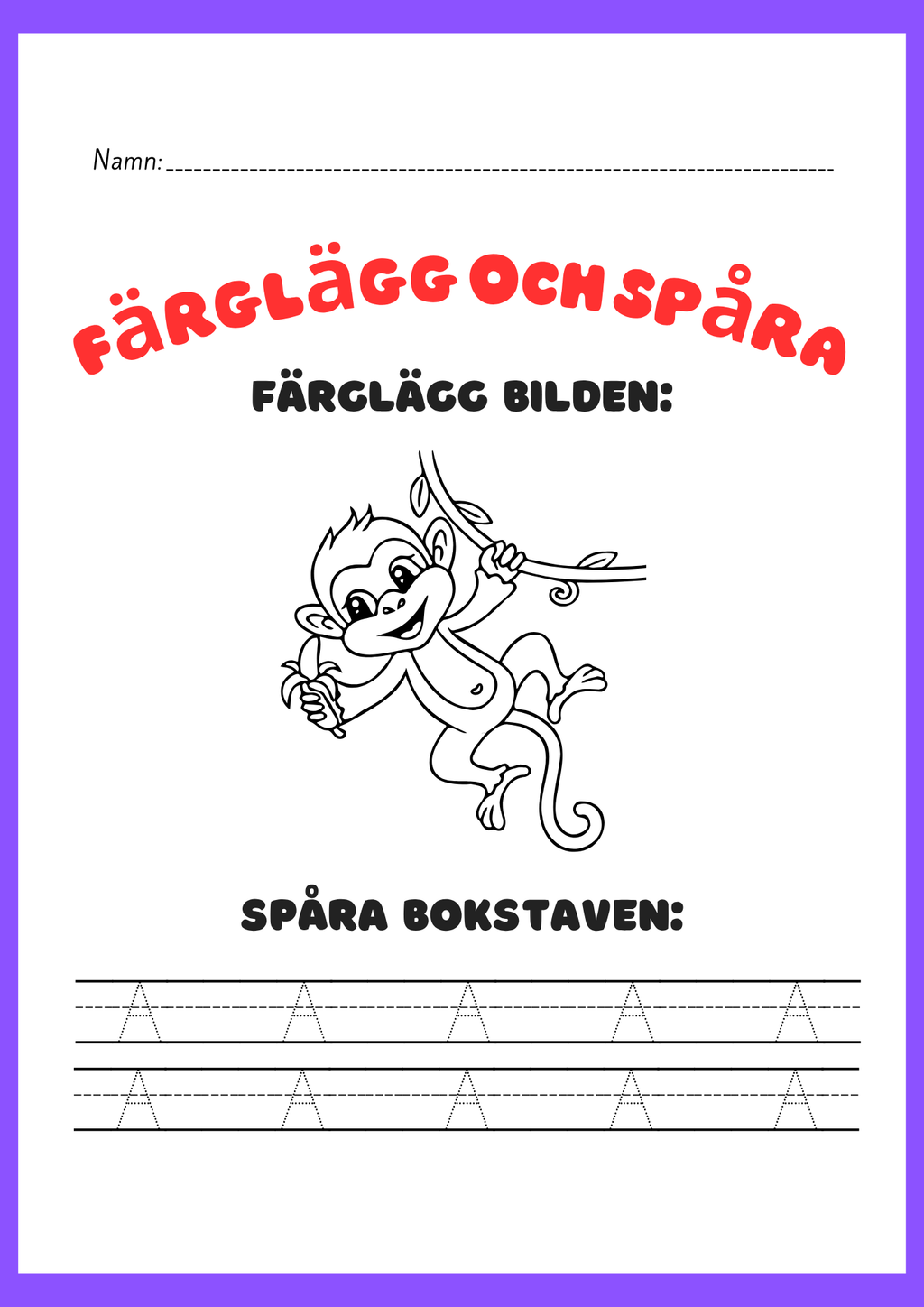 Färglägg och spåra - ABC