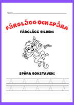 Färglägg och spåra - ABC