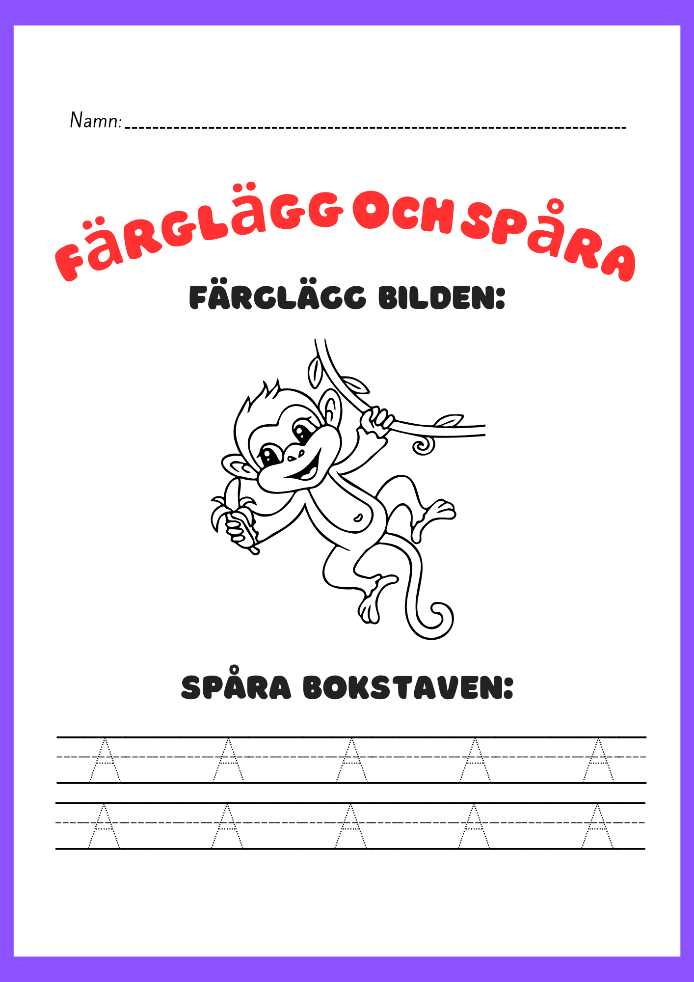 Färglägg och spåra - ABC