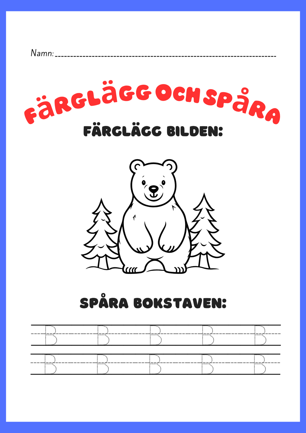 Färglägg och spåra - ABC