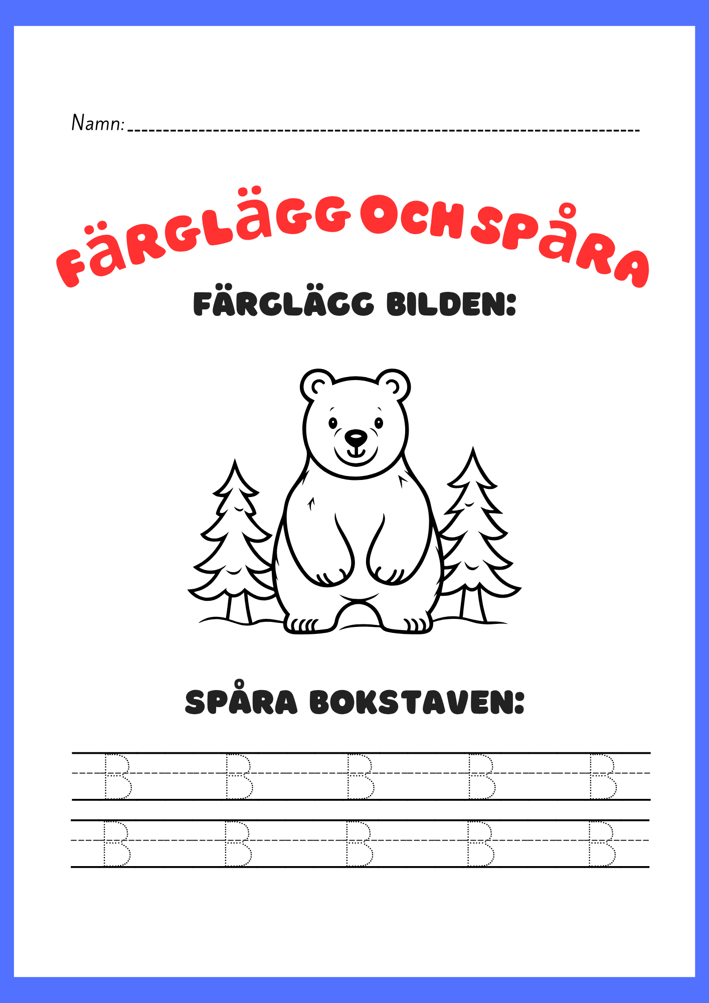 Färglägg och spåra - ABC
