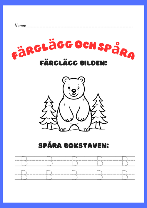 Färglägg och spåra - ABC