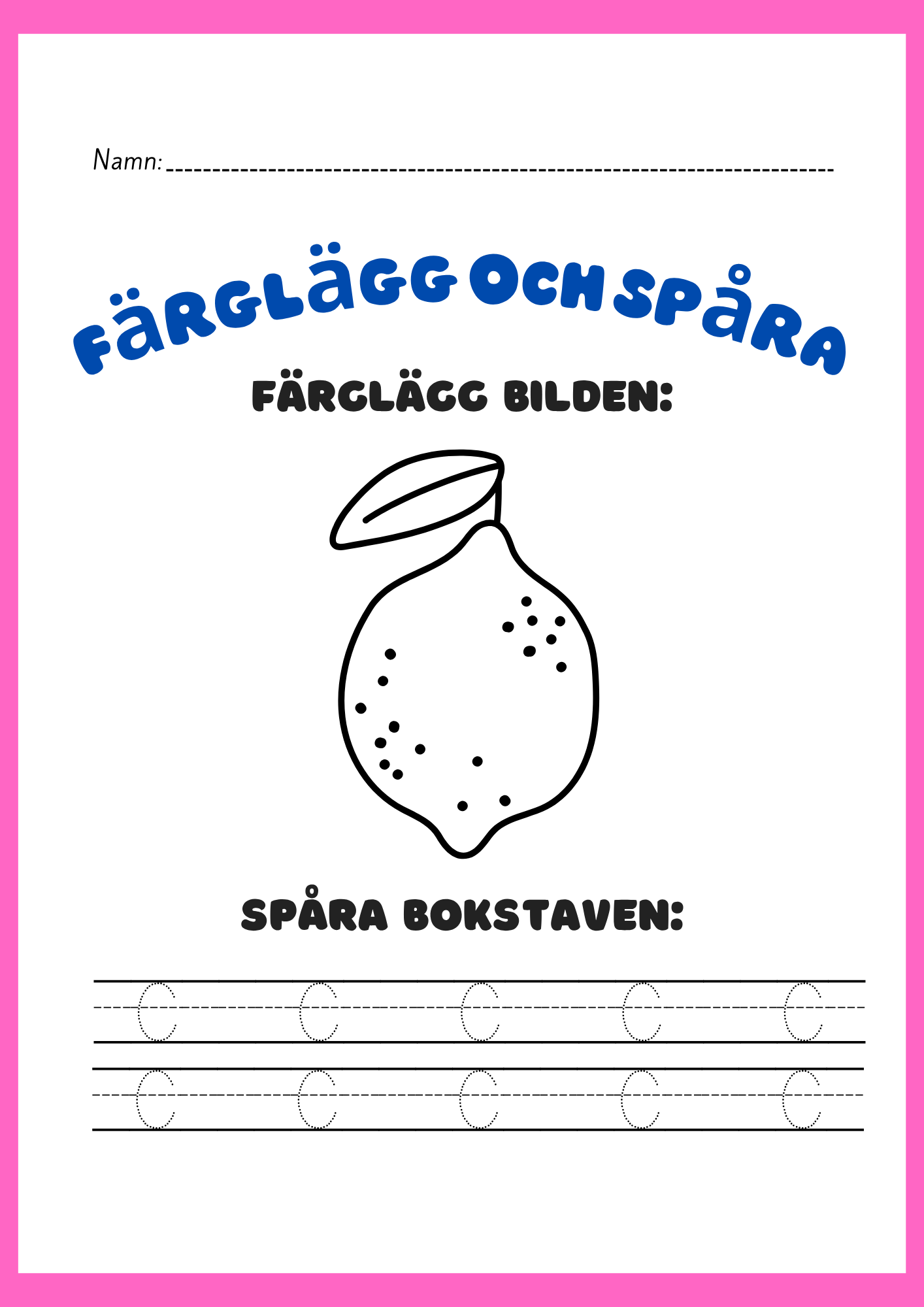 Färglägg och spåra - ABC