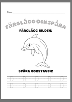 Färglägg och spåra - ABC