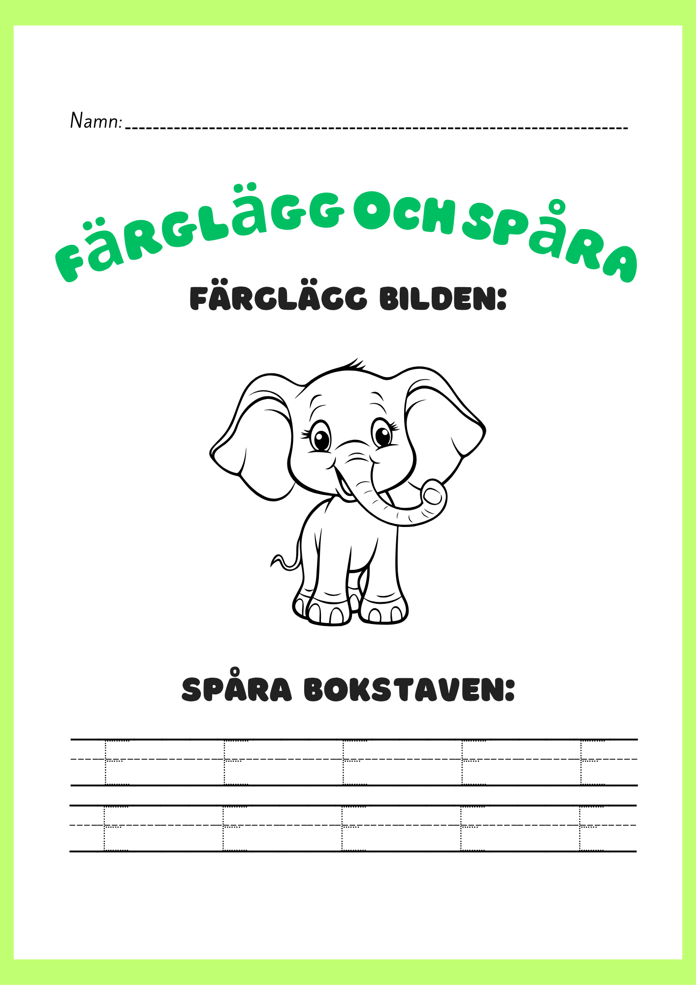 Färglägg och spåra - ABC
