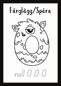 Färglägg och spåra - Siffror 1 - 10