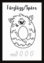 Färglägg och spåra - Siffror 1 - 10