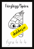 Färglägg och spåra - Siffror 1 - 10