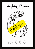 Färglägg och spåra - Siffror 1 - 10