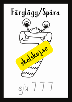 Färglägg och spåra - Siffror 1 - 10