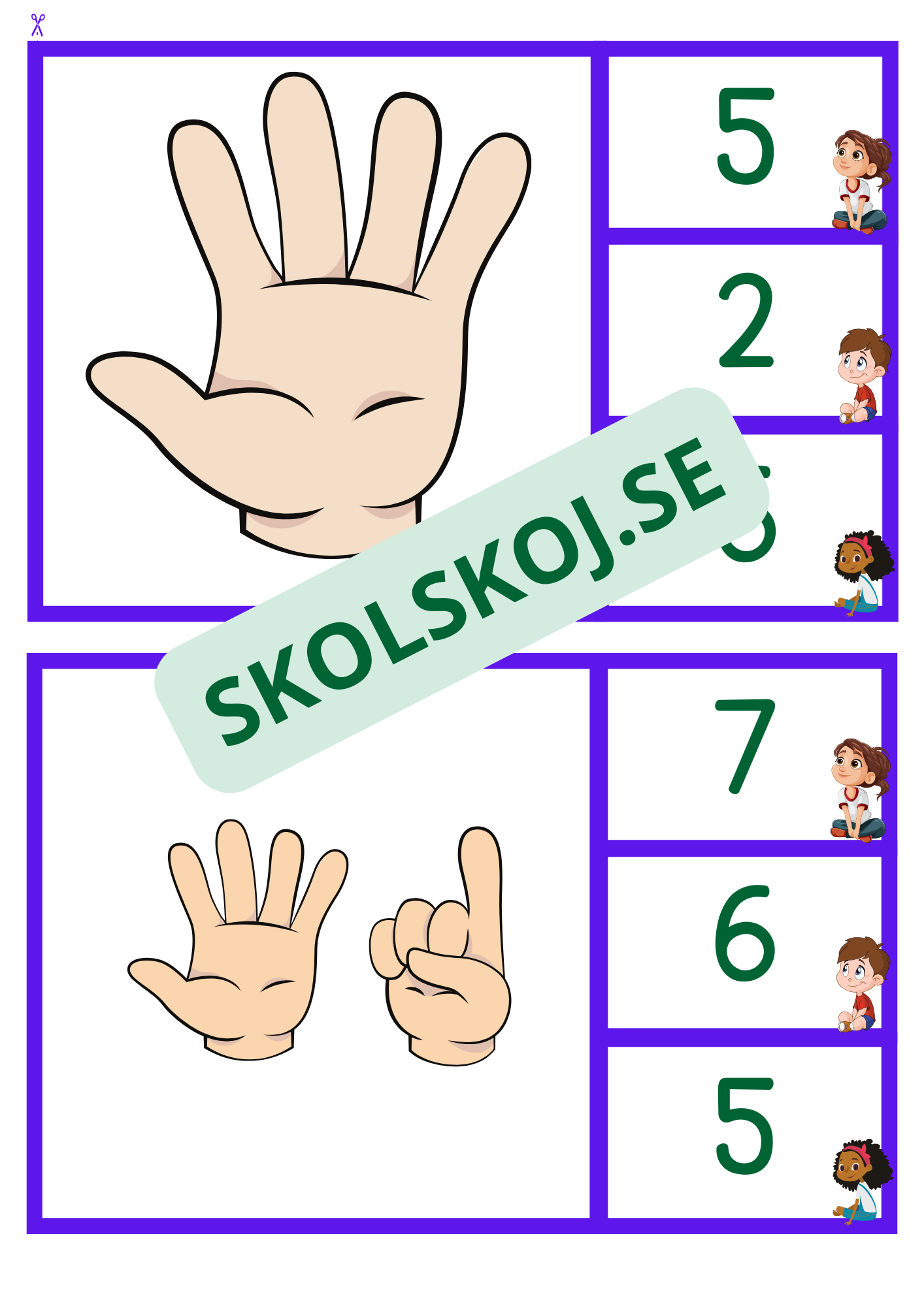 Räkna med fingrarna och en klädnypa