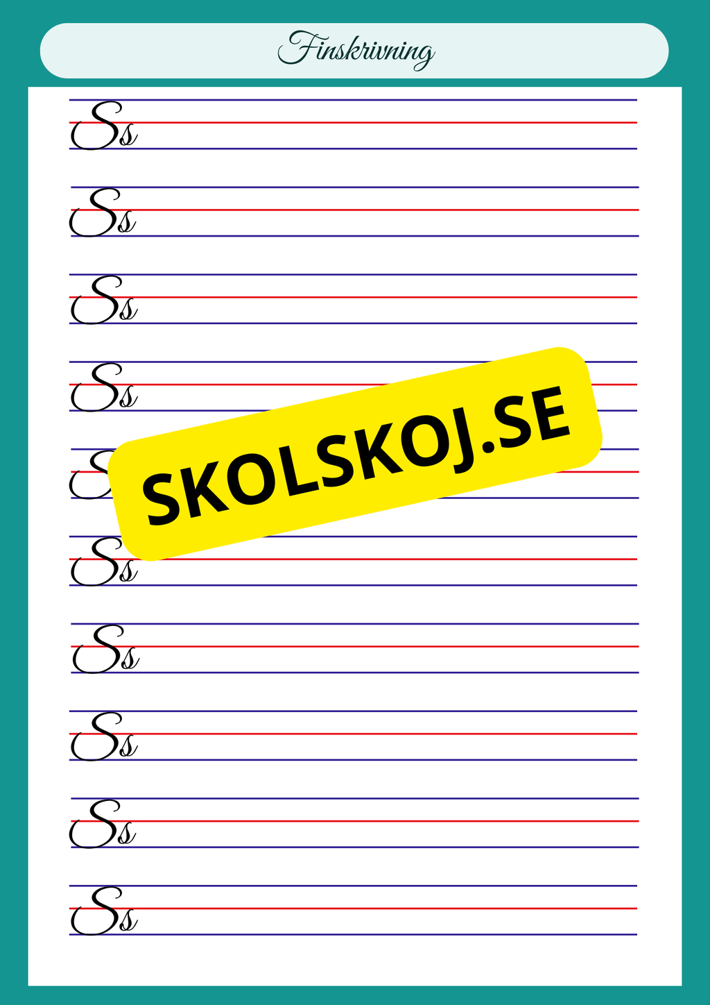 Finskrivning - Alfabetet