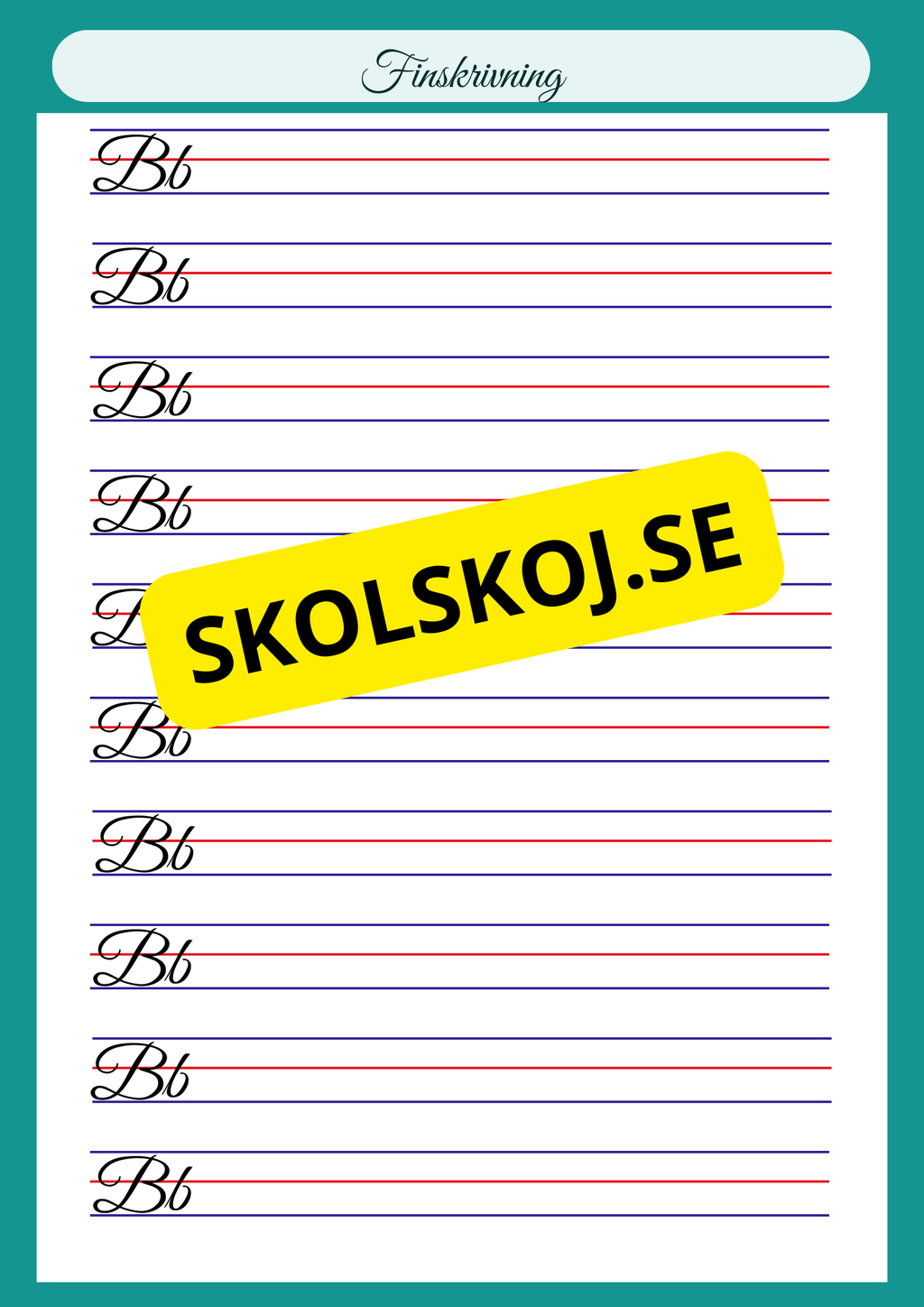 Finskrivning - Alfabetet