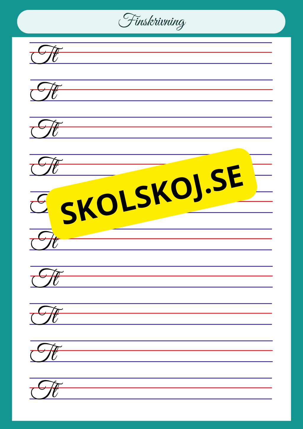 Finskrivning - Alfabetet