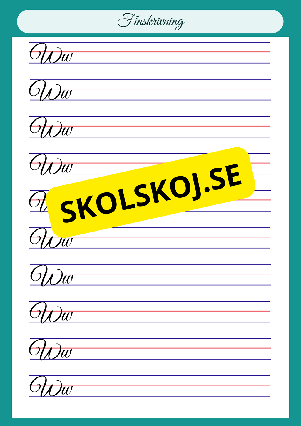 Finskrivning - Alfabetet