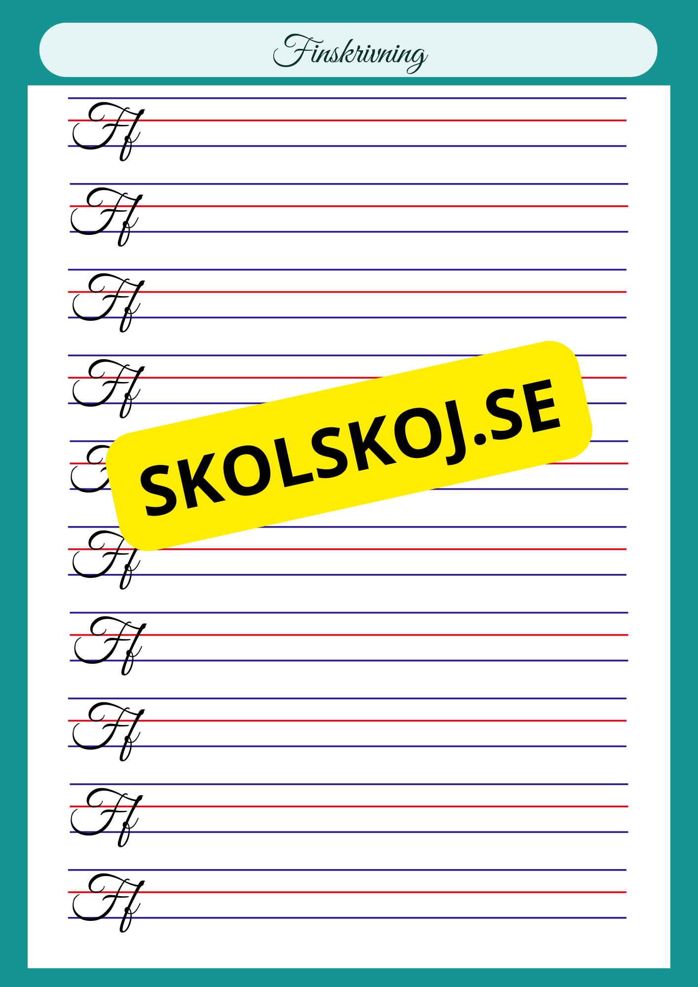 Finskrivning - Alfabetet