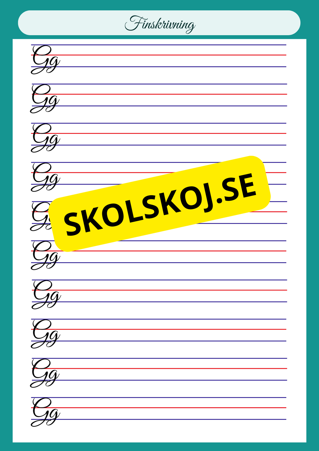 Finskrivning - Alfabetet