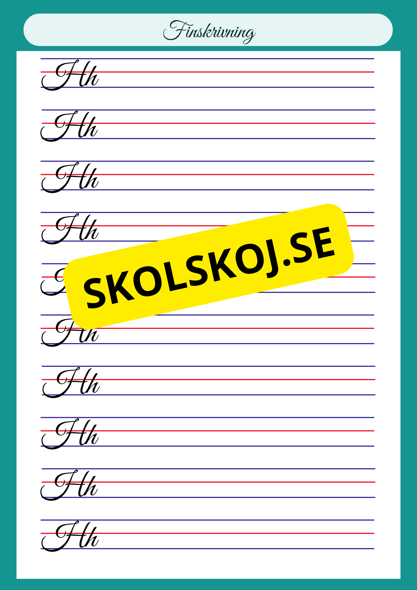 Finskrivning - Alfabetet