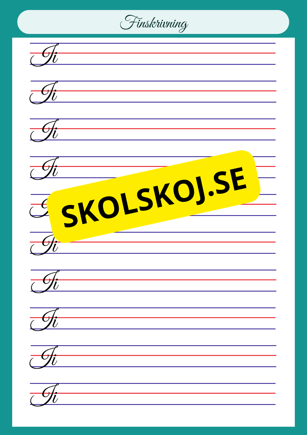 Finskrivning - Alfabetet