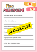 Fixa meningen