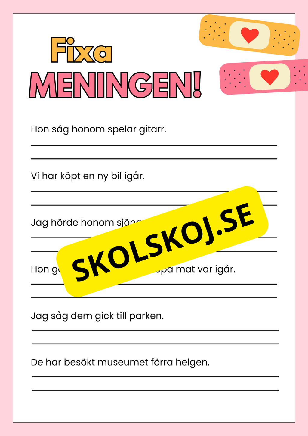 Fixa meningen