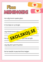 Fixa meningen