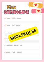 Fixa meningen