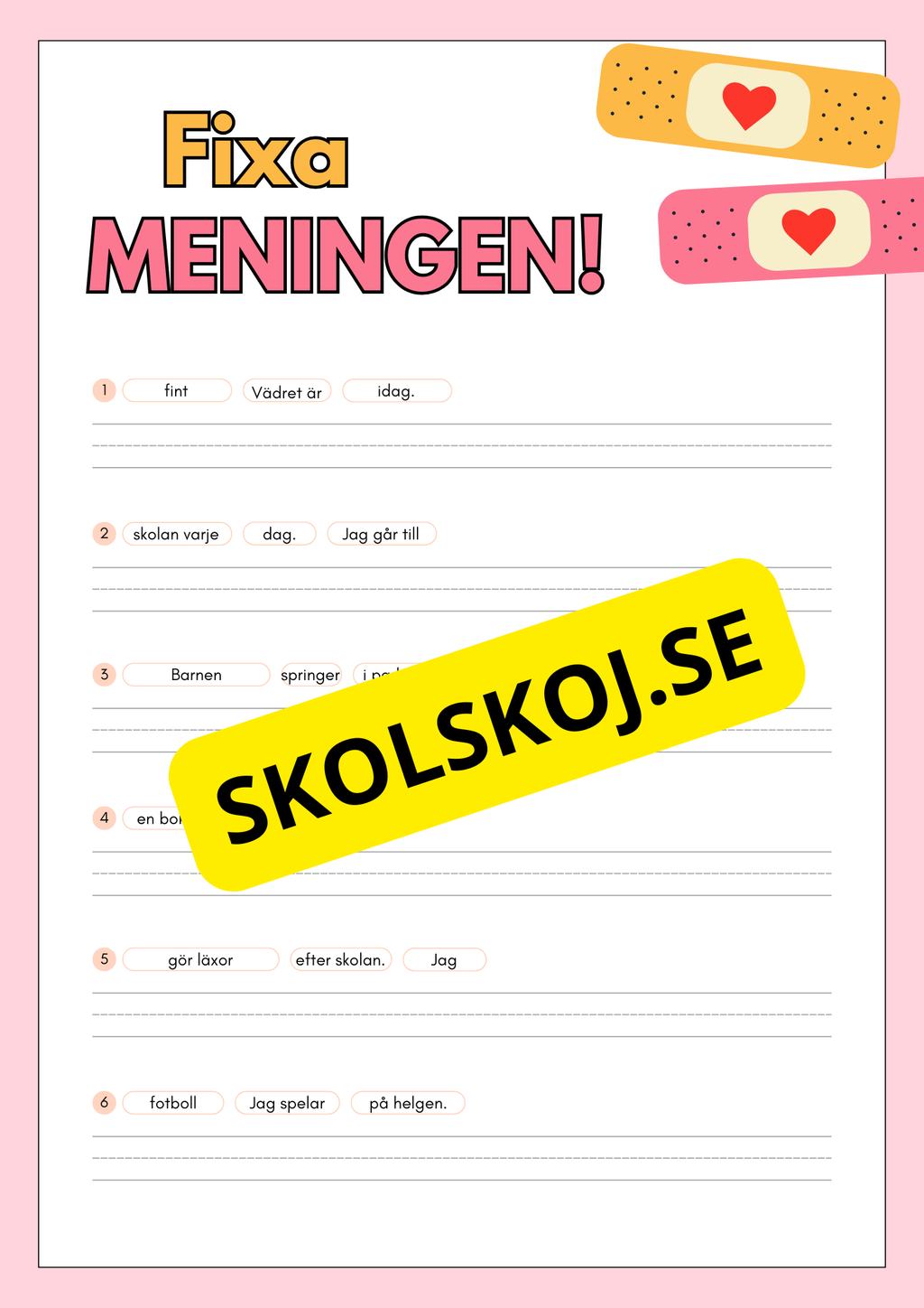 Fixa meningen