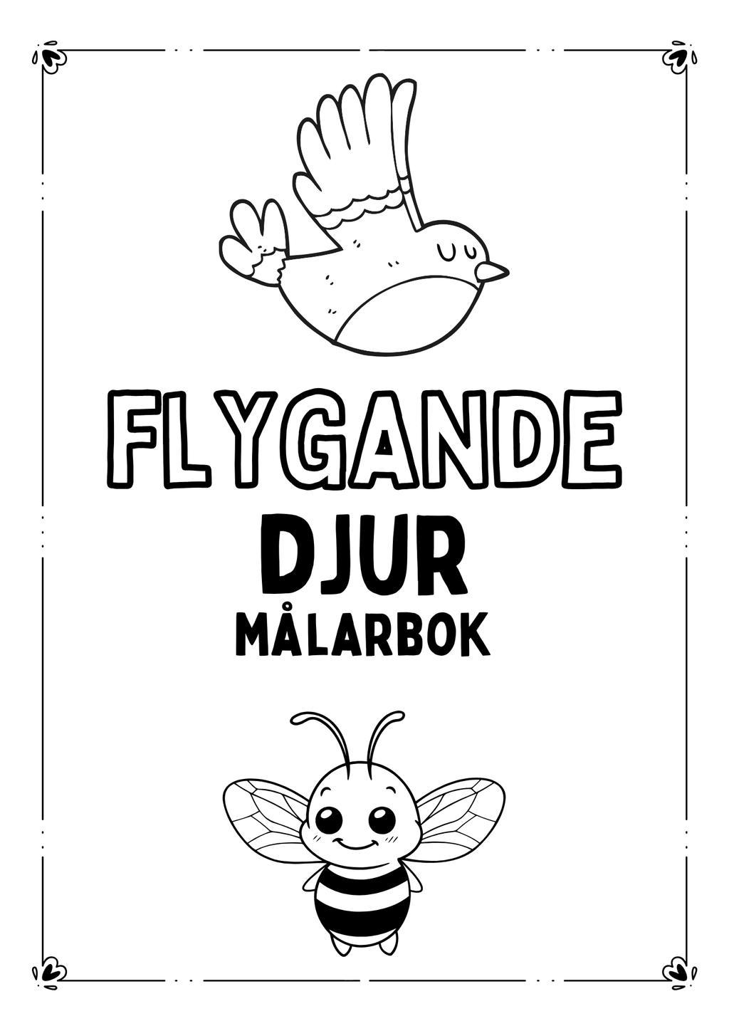 Flygande djur - Målarbok