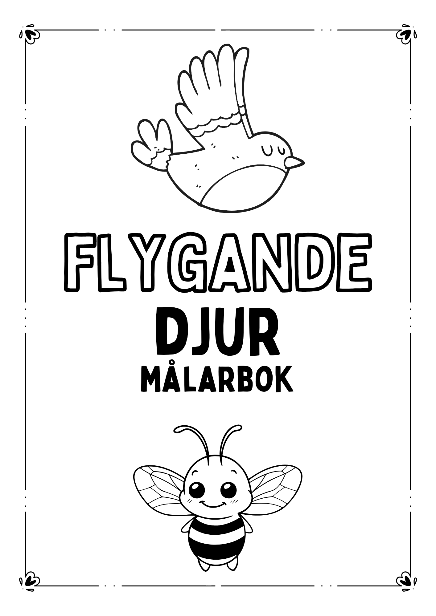 Flygande djur - Målarbok