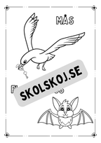 Flygande djur - Målarbok