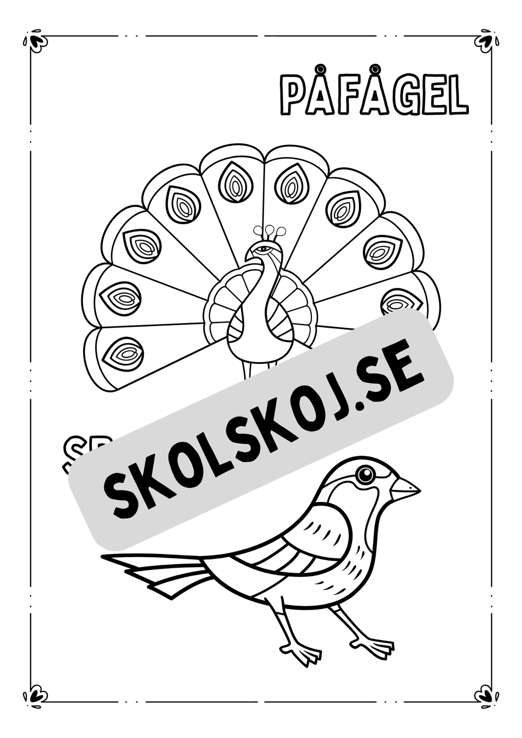 Flygande djur - Målarbok