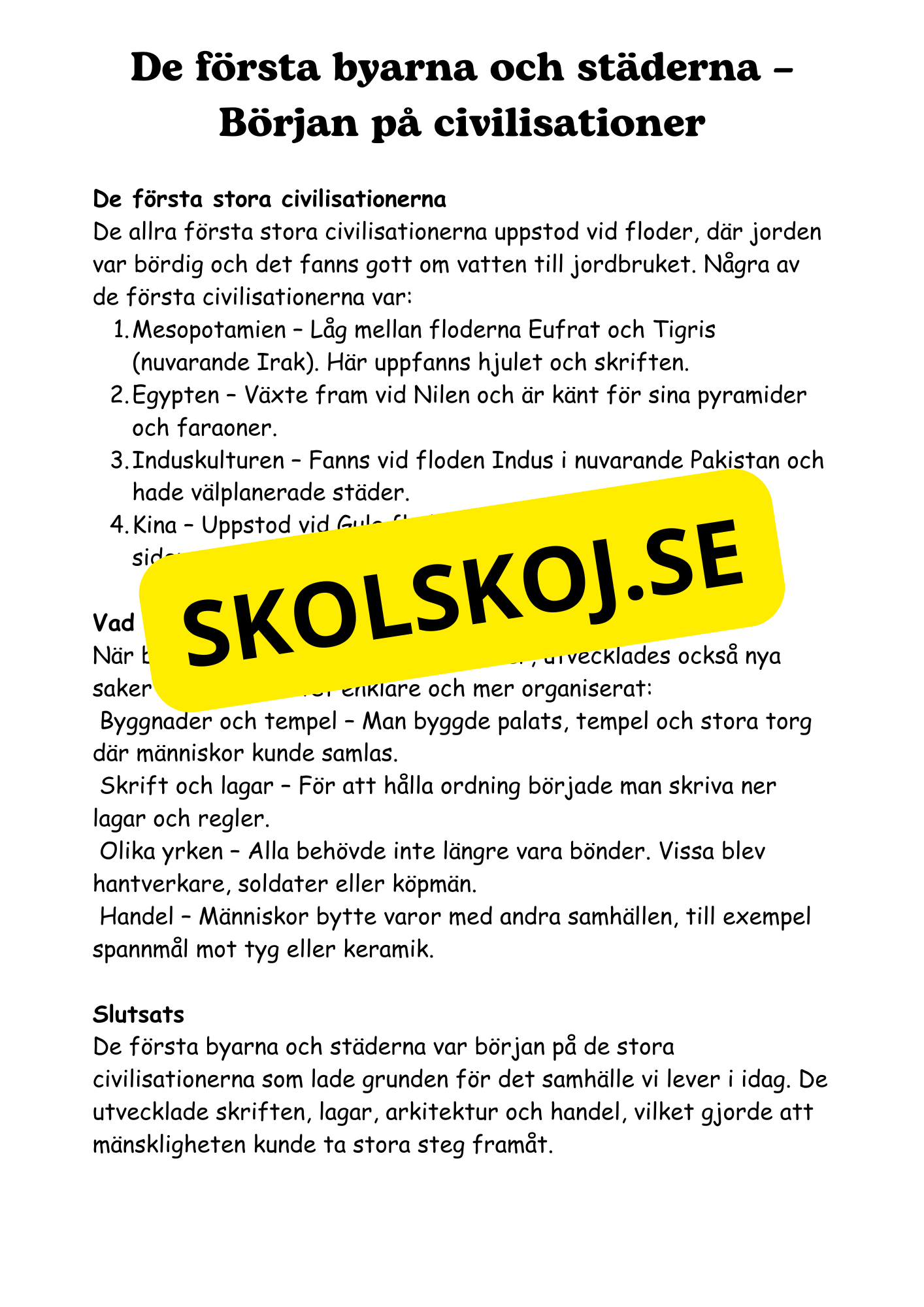 Forntiden - Människans första tid - Årskurs 4 - 6