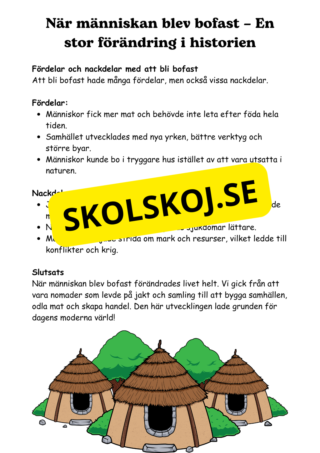 Forntiden - Människans första tid - Årskurs 4 - 6