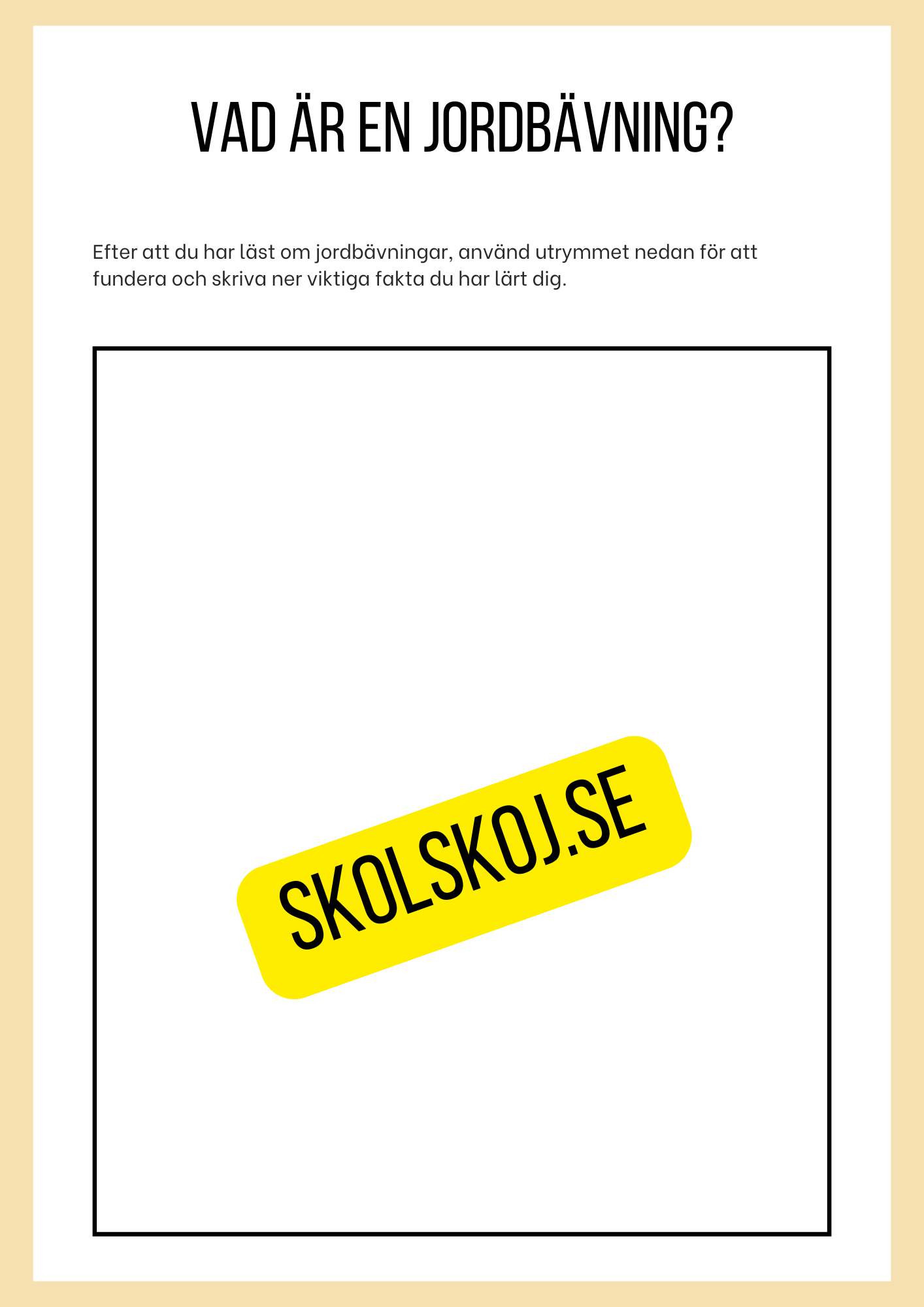 Forskningsprojekt om naturkatastrofer - Jordbävningar