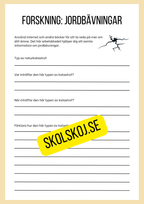 Forskningsprojekt om naturkatastrofer - Jordbävningar