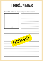 Forskningsprojekt om naturkatastrofer - Jordbävningar