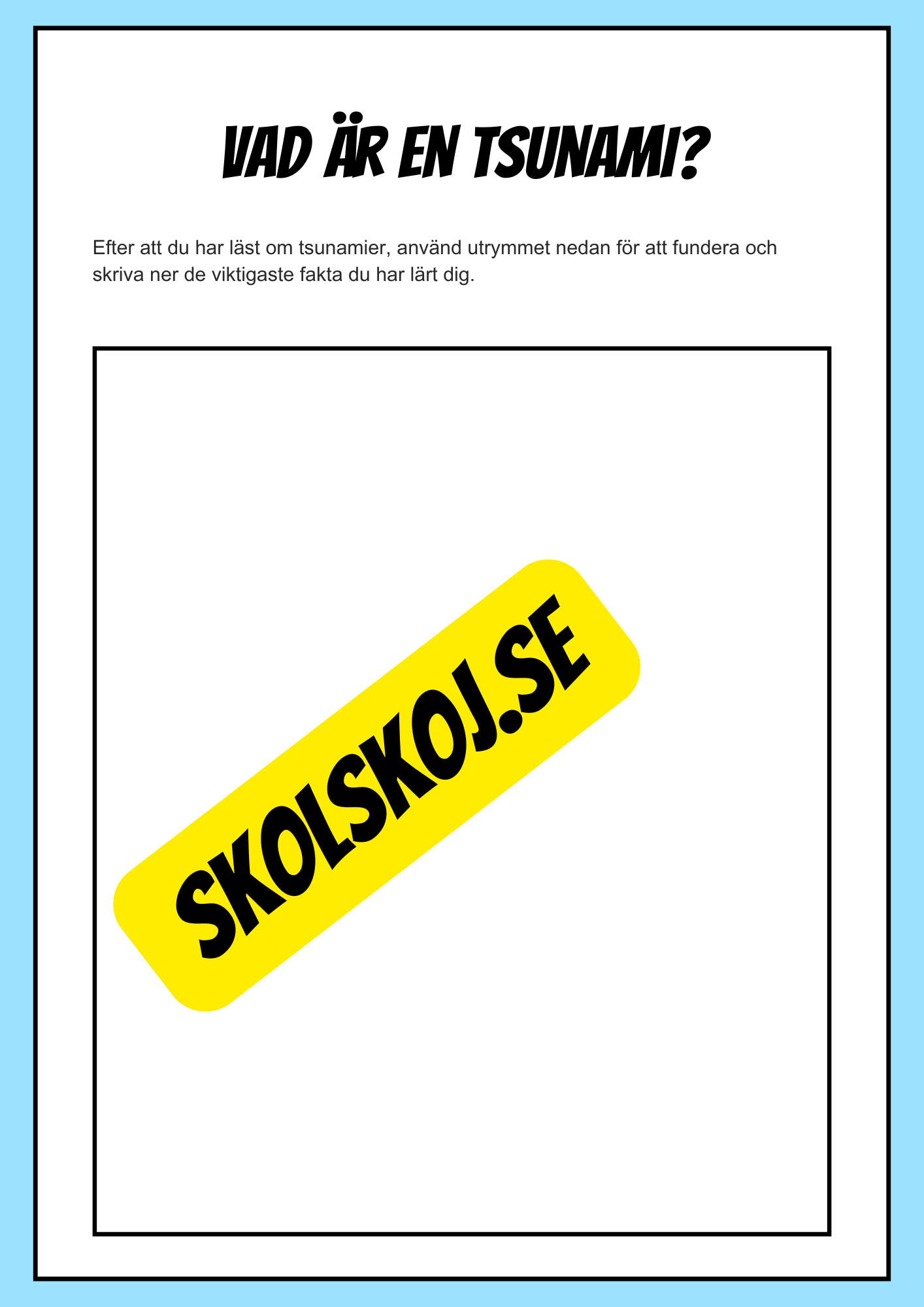 Forskningsprojekt om naturkatastrofer - Tsunamier