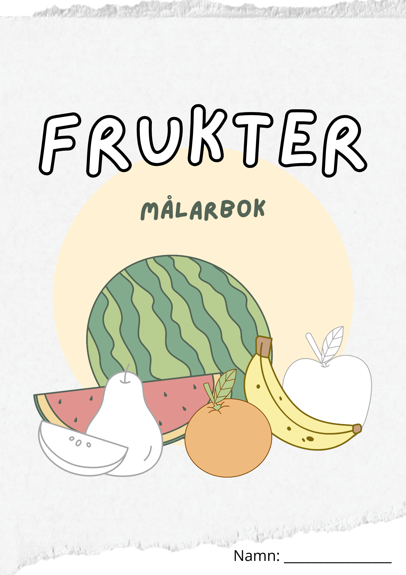 Frukter - Målarbok