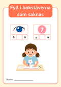 Fyll i bokstäverna som saknas - Häfte