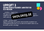 Geometri - Förståelse för former, vinklar och dimensioner (Årskurs 7 - 9)