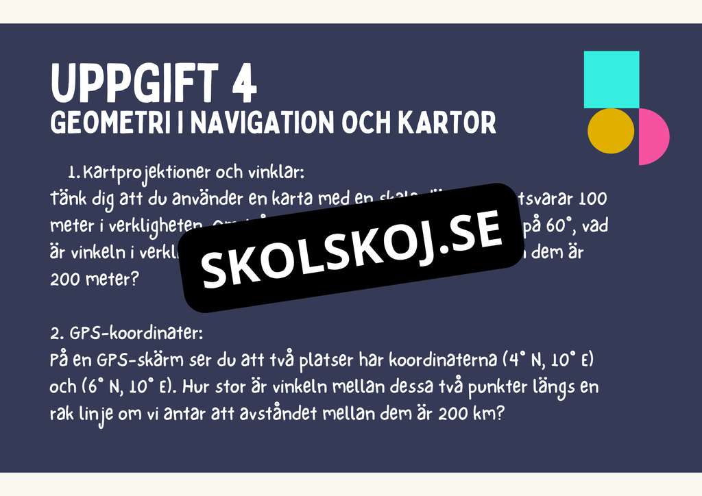 Geometri - Förståelse för former, vinklar och dimensioner (Årskurs 7 - 9)