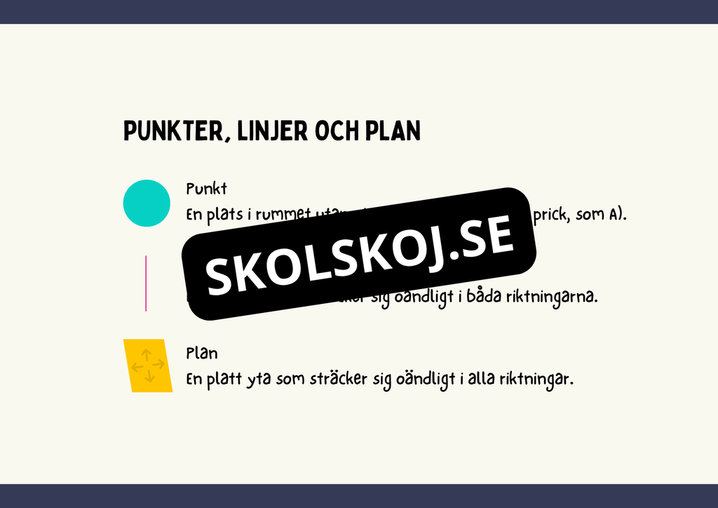 Geometri - Förståelse för former, vinklar och dimensioner (Årskurs 7 - 9)
