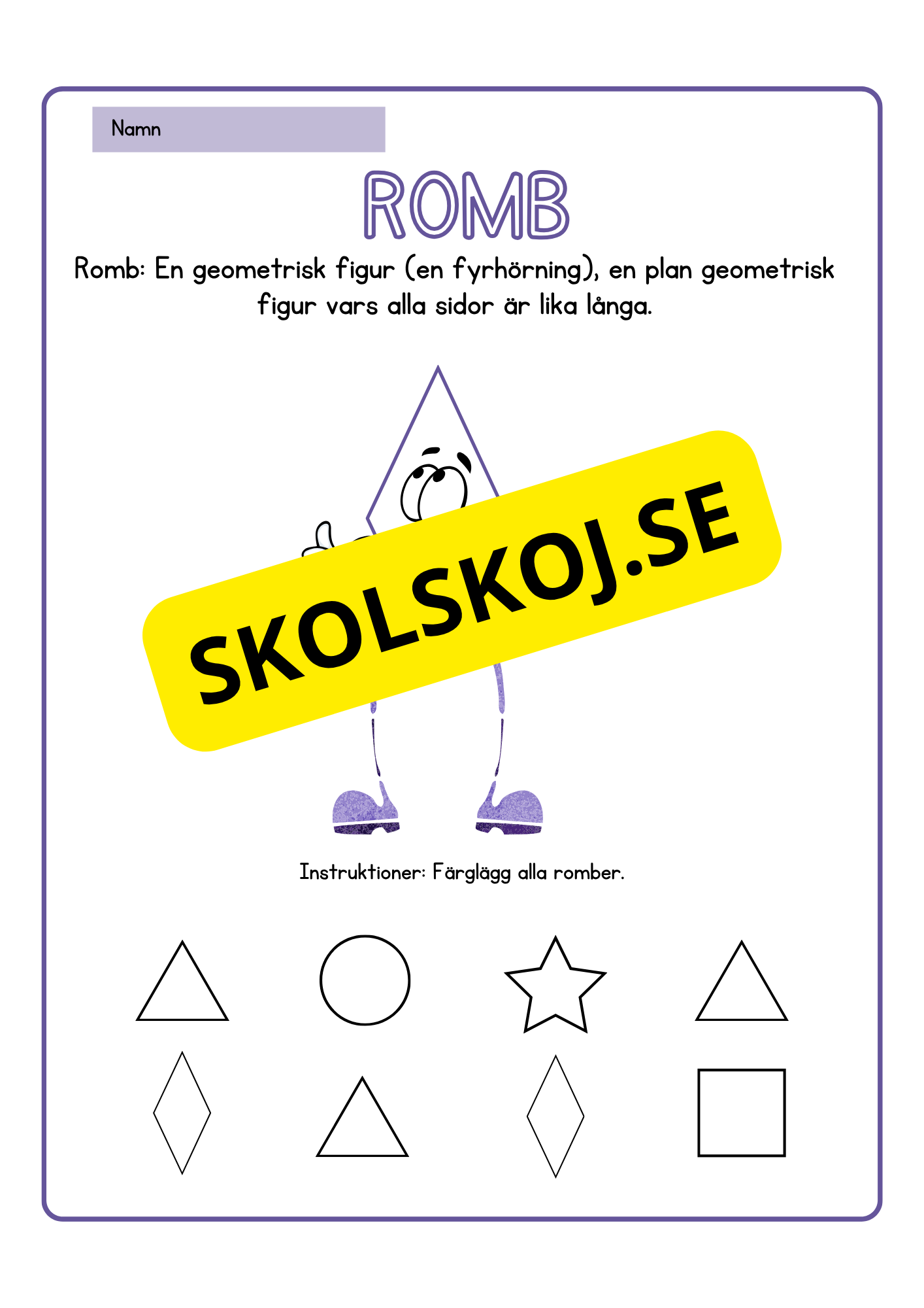 Geometriska former - Häfte