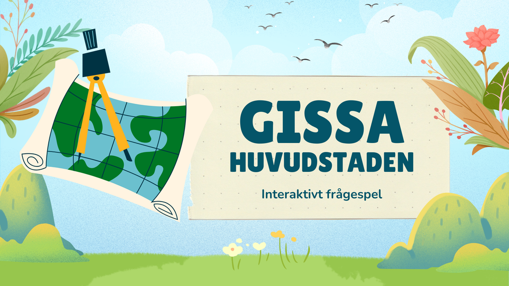 Gissa huvudstaden - Interaktivt frågespel - Powerpoint