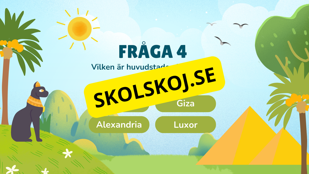 Gissa huvudstaden - Interaktivt frågespel - Powerpoint