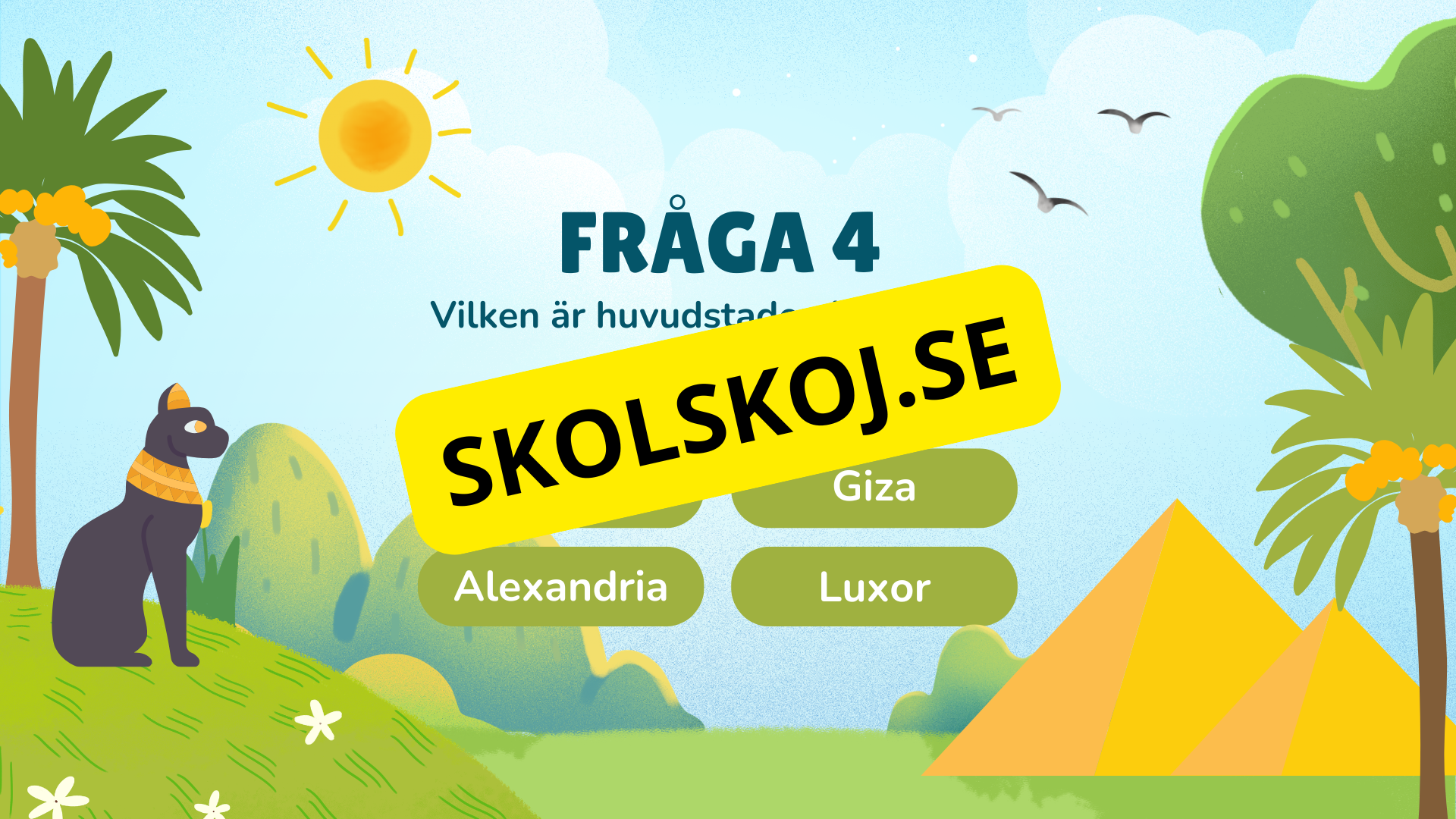 Gissa huvudstaden - Interaktivt frågespel - Powerpoint