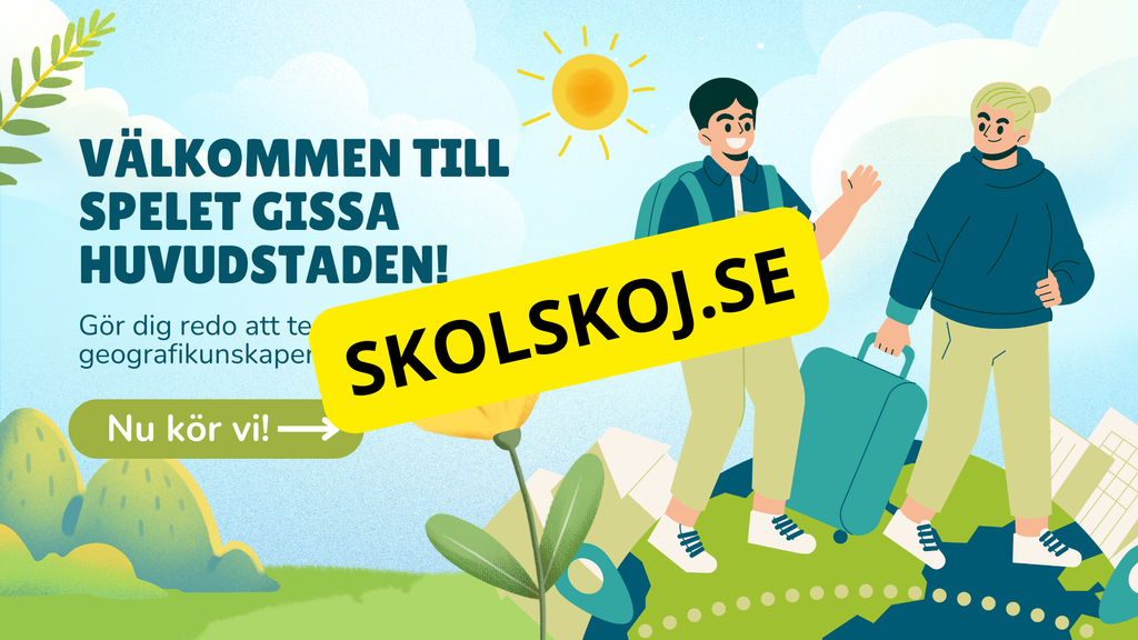 Gissa huvudstaden - Interaktivt frågespel - Powerpoint