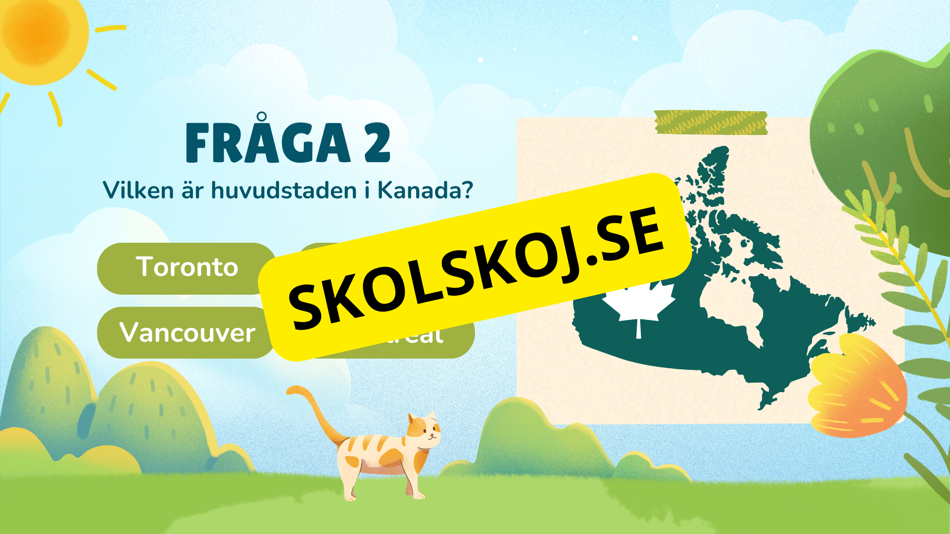 Gissa huvudstaden - Interaktivt frågespel - Powerpoint